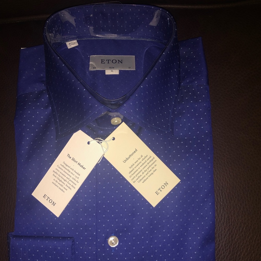 New Men’s Slim Eton Dress Shirt